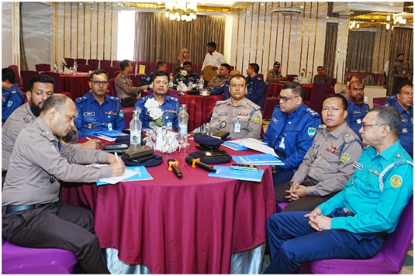 Bangladesh law enforcement officials participating in the dialogue.