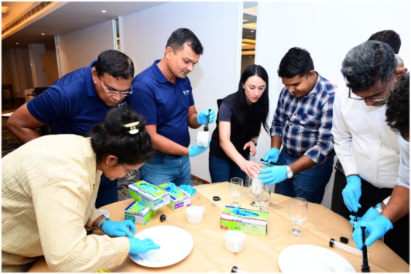 Participating engaging in a group exercise at the workshop.