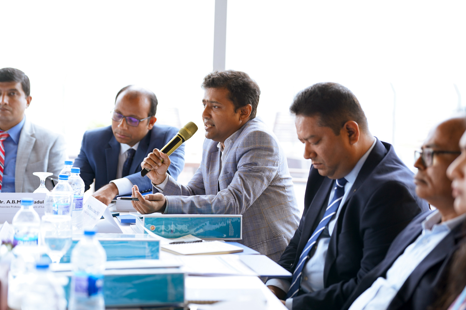 A participant speaking at the workshop.