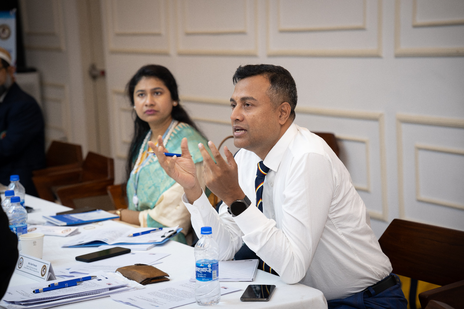 A participant speaking at the Roundtable