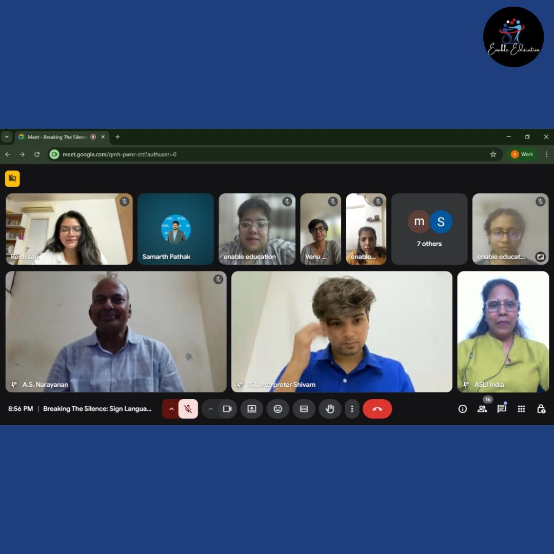 Screenshot of participants attending a virtual webinar
